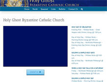 Tablet Screenshot of holyghost-byzantinecatholic.org